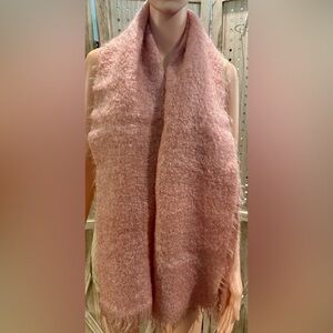 Vintage Peach All Mohair Scarf Made in Scotland